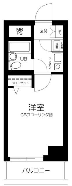 ライオンズマンション都立大学第2(1K/2階)の間取り写真