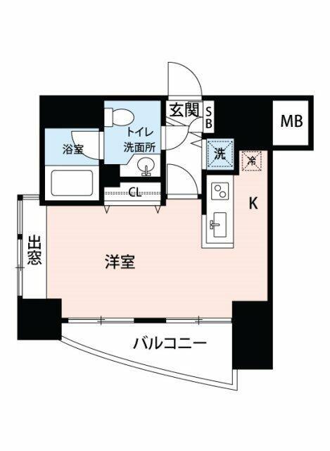 マイナビSTAYコートビレッジ代官山(ワンルーム/5階)の間取り写真