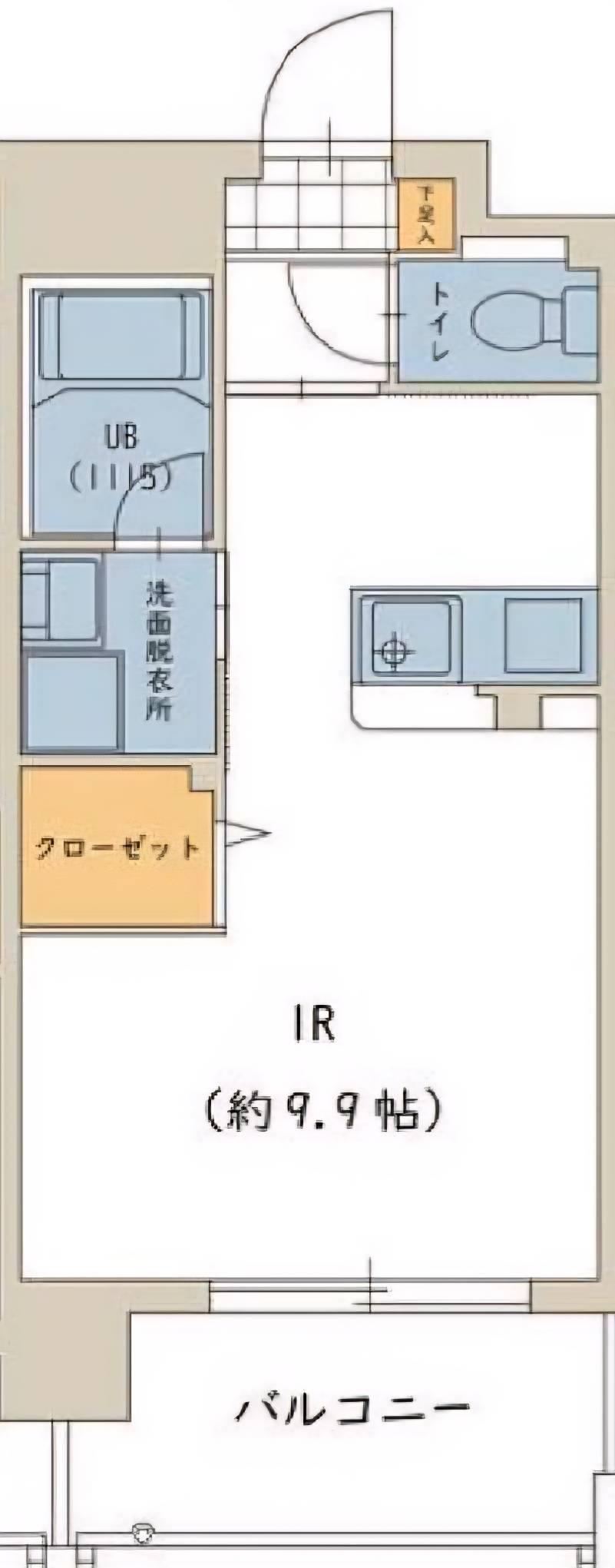 フォンス上荒田(ワンルーム/5階)の間取り写真