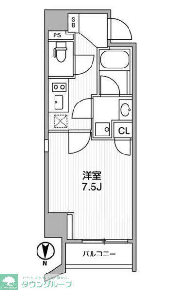 LIGHTHOUSE西新宿(1K/2階)の間取り写真