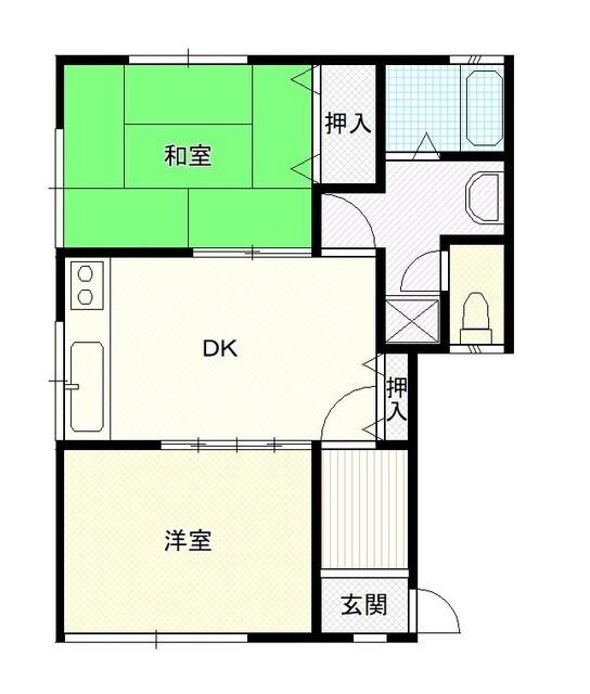 コーポSHISHIKURA(2DK/2階)の間取り写真