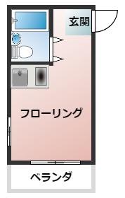 メゾンかえで(ワンルーム/1階)の間取り写真