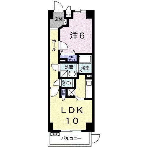 エテルノ(1LDK/1階)の間取り写真