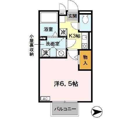 セジュールMARUGEN C棟(1K/2階)の間取り写真