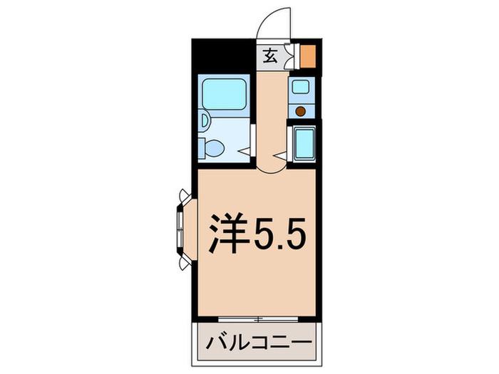 ウィンベルソロ中馬込(ワンルーム/5階)の間取り写真