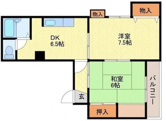 第3タナックマンション(2DK/5階)の間取り写真