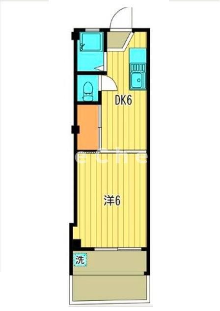 田中マンション(1DK/1階)の間取り写真