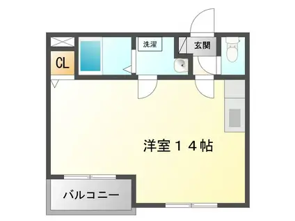 パールヒルズ(ワンルーム/1階)の間取り写真