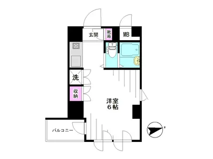 パレ・トーホー浅草(ワンルーム/2階)の間取り写真