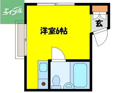 アドヴァンス大浦東(ワンルーム/2階)の間取り写真