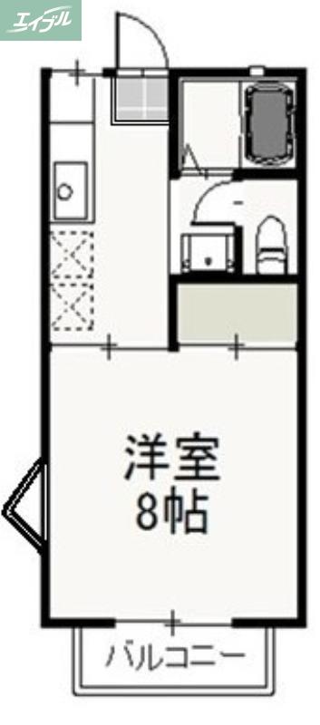 S・T・VILLA TSUSHIMA B(1K/1階)の間取り写真
