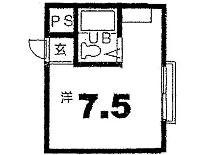 DEFT深草(ワンルーム/3階)の間取り写真