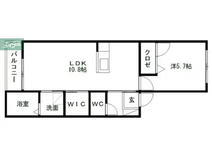 豊成Yハウス(1LDK/1階)の間取り写真