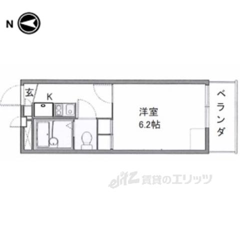 レオパレス康徳A(1K/3階)の間取り写真
