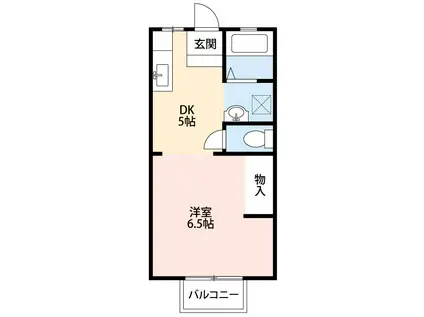 パナハイツ天野(1DK/1階)の間取り写真