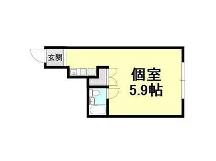 チサンマンション(ワンルーム/5階)の間取り写真