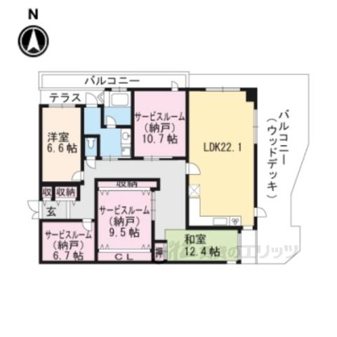 ハートフルマンション(5LDK/2階)の間取り写真