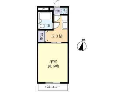 メゾンアルシェ(1K/5階)の間取り写真