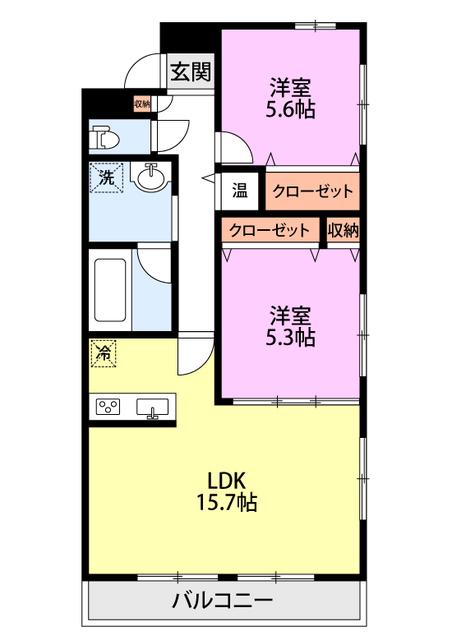 GRAN BOON(2LDK/1階)の間取り写真