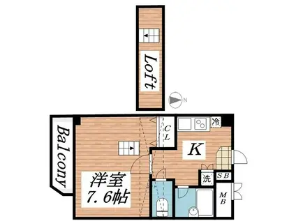 メゾン・ド・ヴィレ須磨潮見坂(1K/5階)の間取り写真