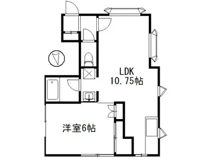 藤波ハイツ(1LDK/2階)の間取り写真