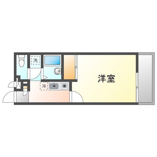 レオパレスLU SHINA(1K/1階)の間取り写真