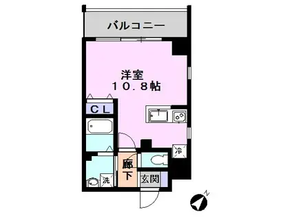 BRILLIANT FLOWER(ワンルーム/9階)の間取り写真