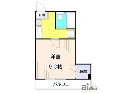 パステラル清瀬(1K/3階)の間取り写真