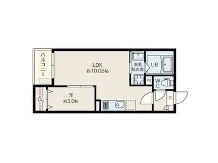 JACK ONISHII(1LDK/3階)の間取り写真