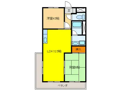 K・T SINSIAI(2LDK/3階)の間取り写真