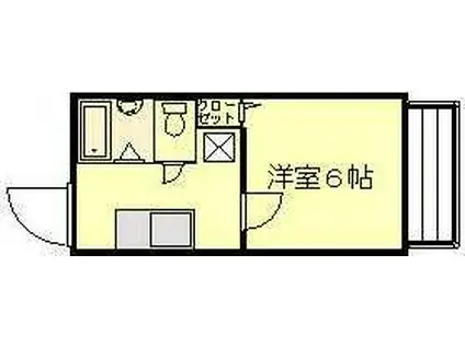 グランデ相葉(1K/4階)の間取り写真