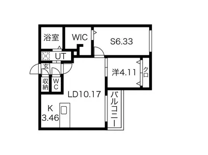 アイディール白石(2LDK/4階)の間取り写真