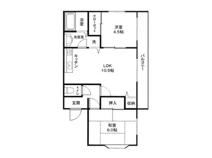 西巣鴨一丁目戸建(2LDK/3階)の間取り写真
