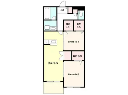 LUMIERE PARK ルミエールパーク(2LDK/1階)の間取り写真