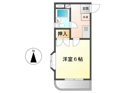 エトワール国立(1K/3階)の間取り写真