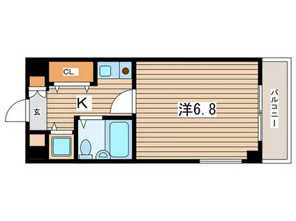 ソリスト綱島(1K/4階)の間取り写真