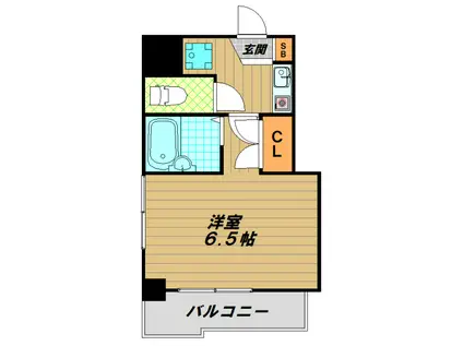 リバティ壱番館(1K/5階)の間取り写真