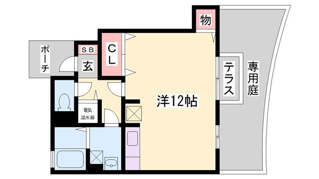ロイヤルメゾンマエダ(ワンルーム/1階)の間取り写真