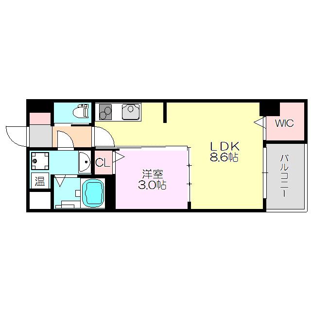 SEST新大阪(1LDK/4階)の間取り写真
