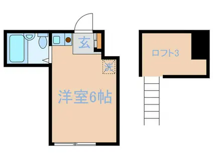 ビュー東中野(ワンルーム/2階)の間取り写真
