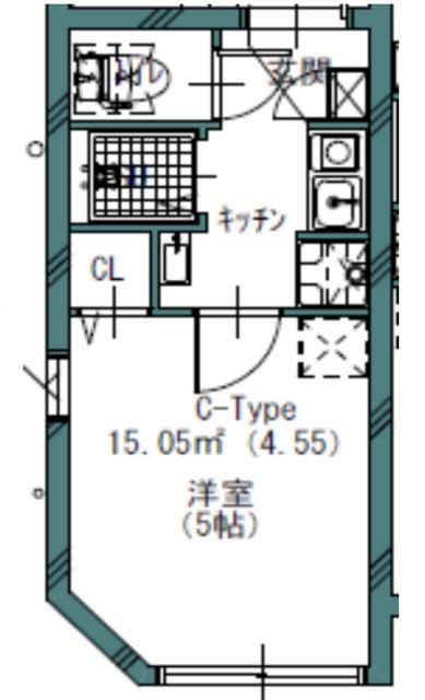 GREW KOENJI RESIDENCE(1K/2階)の間取り写真
