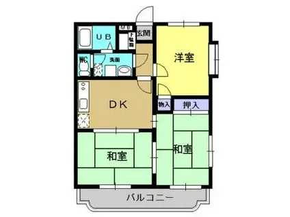 パストワールI(3DK/1階)の間取り写真