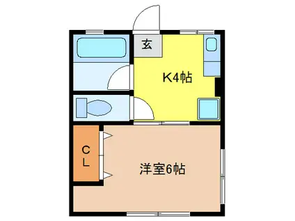 グリーンハイツ(1K/2階)の間取り写真