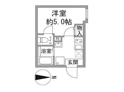 EXIA中野(1K/1階)の間取り写真