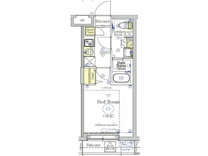 SHOKEN RESIDENCE川崎登戸ウエスト(1K/1階)の間取り写真