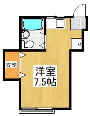 ハイツONO(ワンルーム/2階)の間取り写真