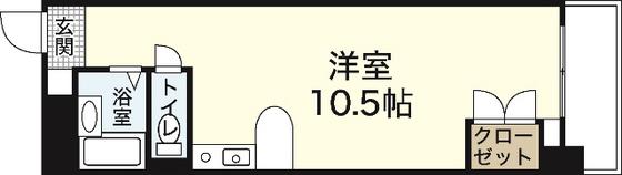 サニーヴィラゆうき(ワンルーム/3階)の間取り写真