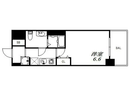 ダイドーメゾン元町シーガル(1K/3階)の間取り写真
