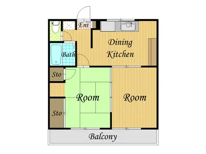 ピアパールサイトウ(2DK/3階)の間取り写真