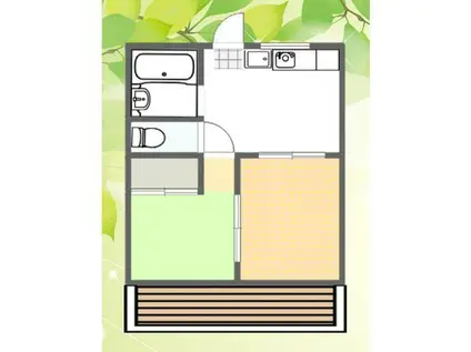 ハイツオクノ(2DK/2階)の間取り写真